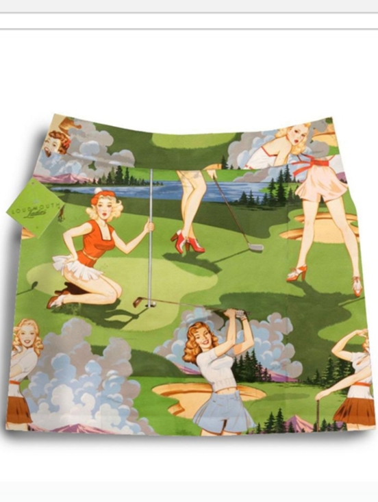 Loudmouth Golf Dresses & Skirts - Loudmouth Ladies | Birds of Paradise Retro Pinup Print Women's Golf Skort/Skirt